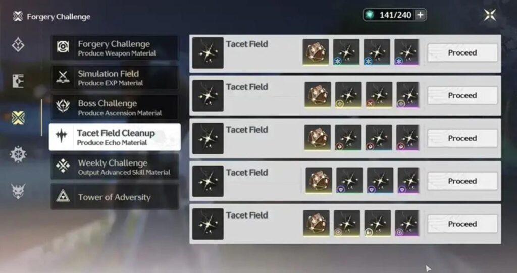 Tacet field. Tacet field