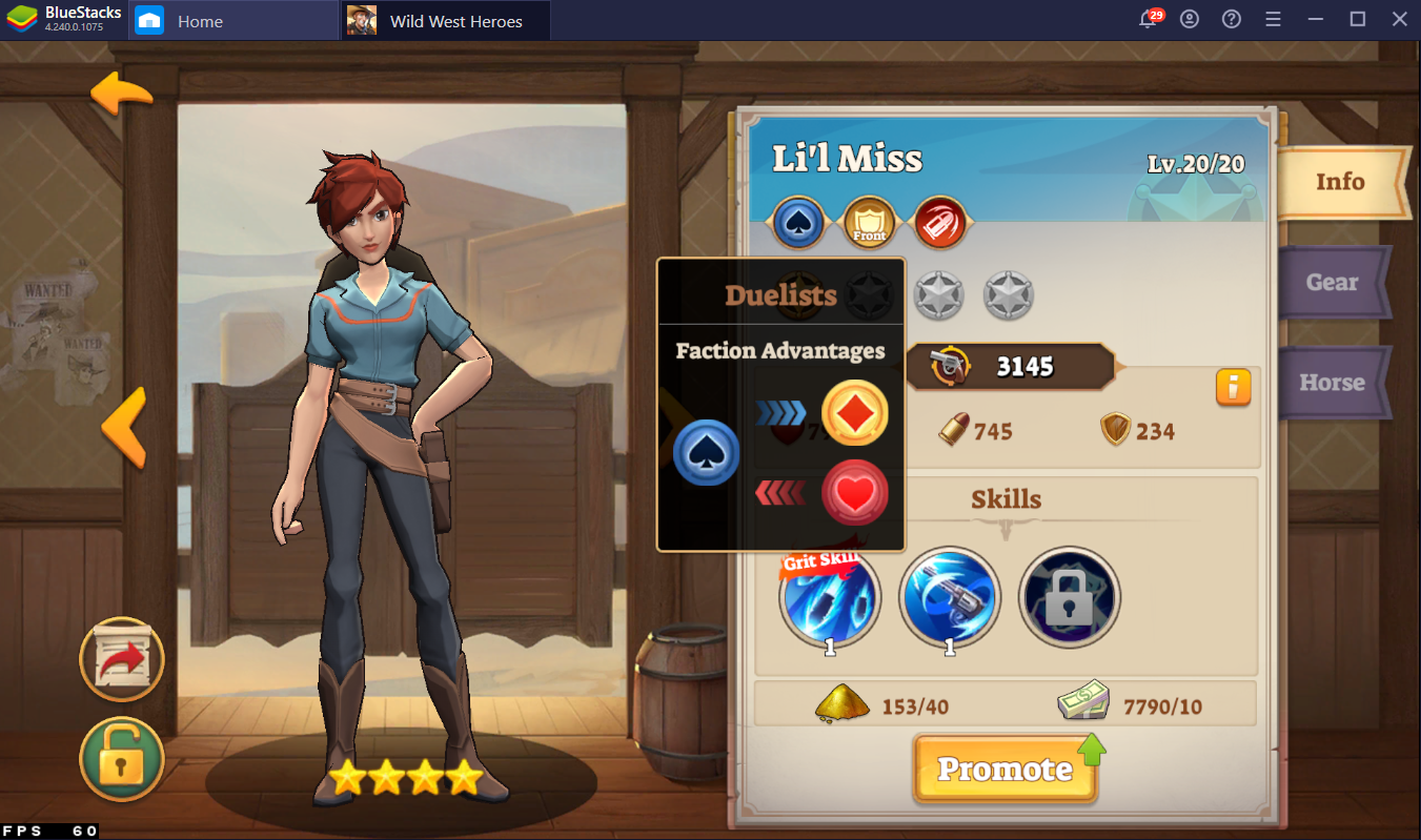 A Guide On Upgrading Your Heroes In Wild West Heroes Bluestacks - the wild west roblox script