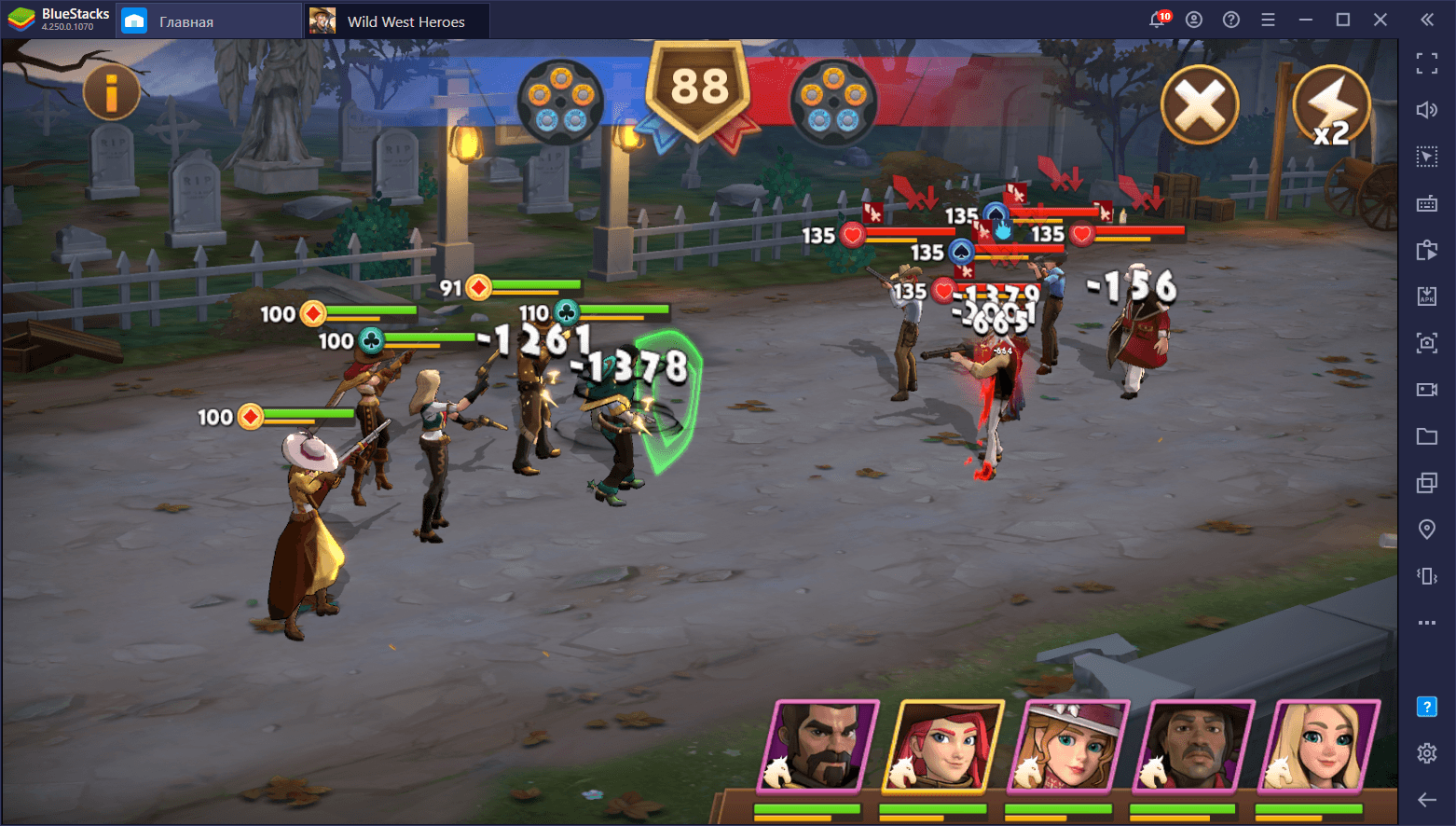 Как выигрывать перестрелки в Wild West Heroes | BlueStacks