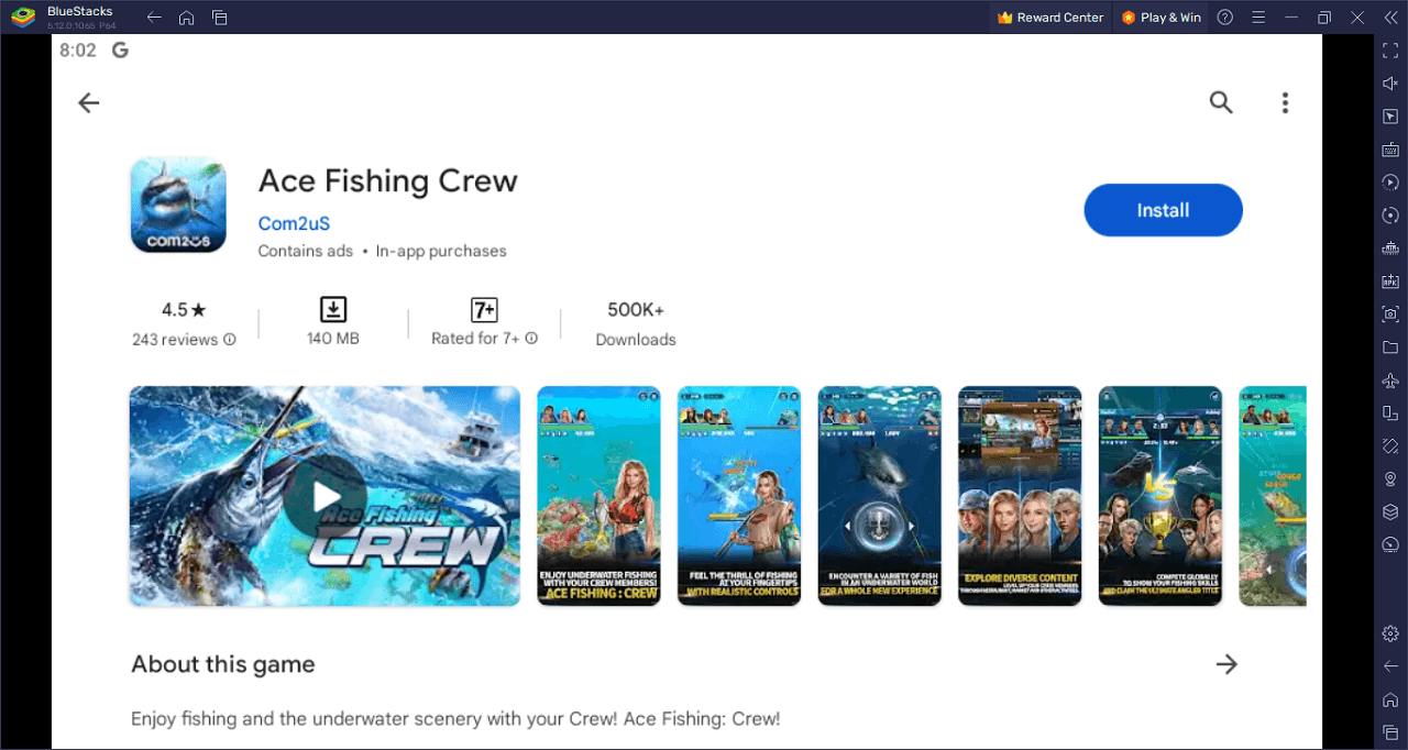 How to Play Ace Fishing Crew on PC With BlueStacks