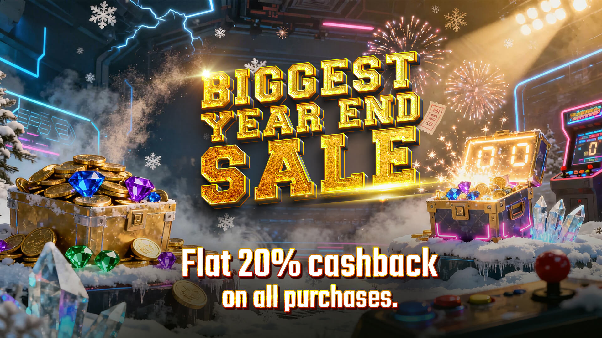 Biggest Year End Sale – Flat 20% Cashback on All Purchases